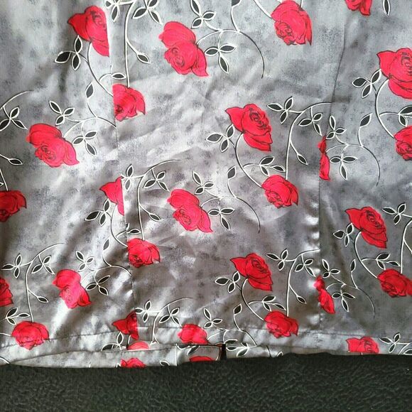 Christie & Jill Womens Button Up Multi-Color Size 10 100% Polyester Short Sleeve - Picture 8 of 12